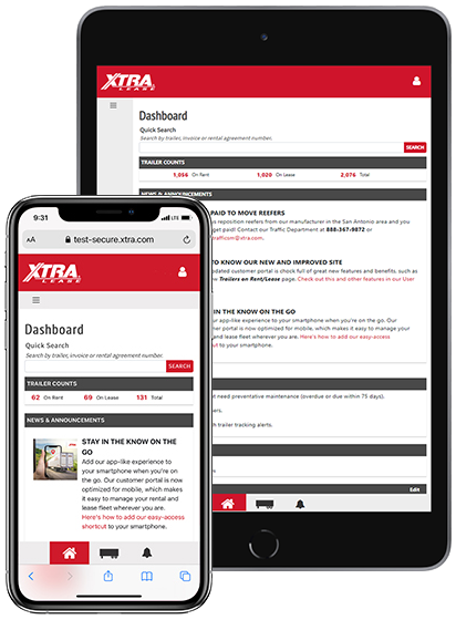 XTRA Lease customer portal